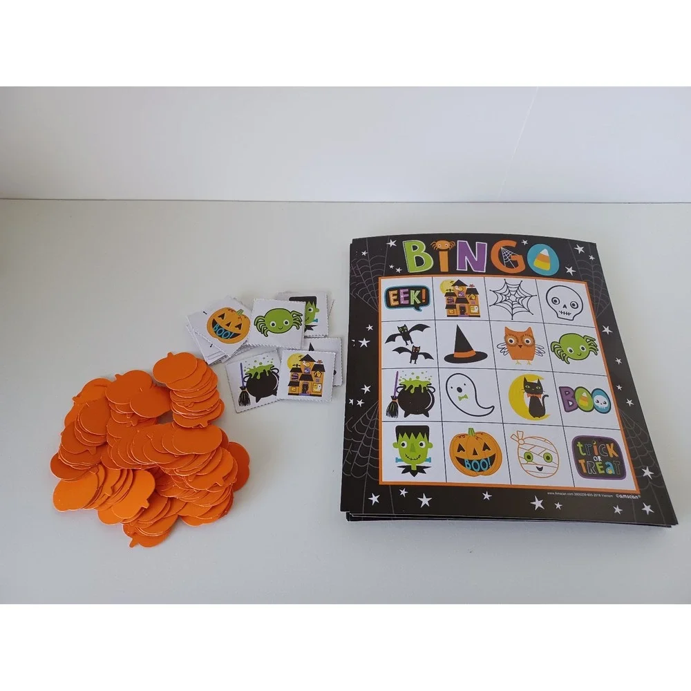 Halloween Holiday Seasonal Bingo Set Of 16 Bingo Cards Game Party